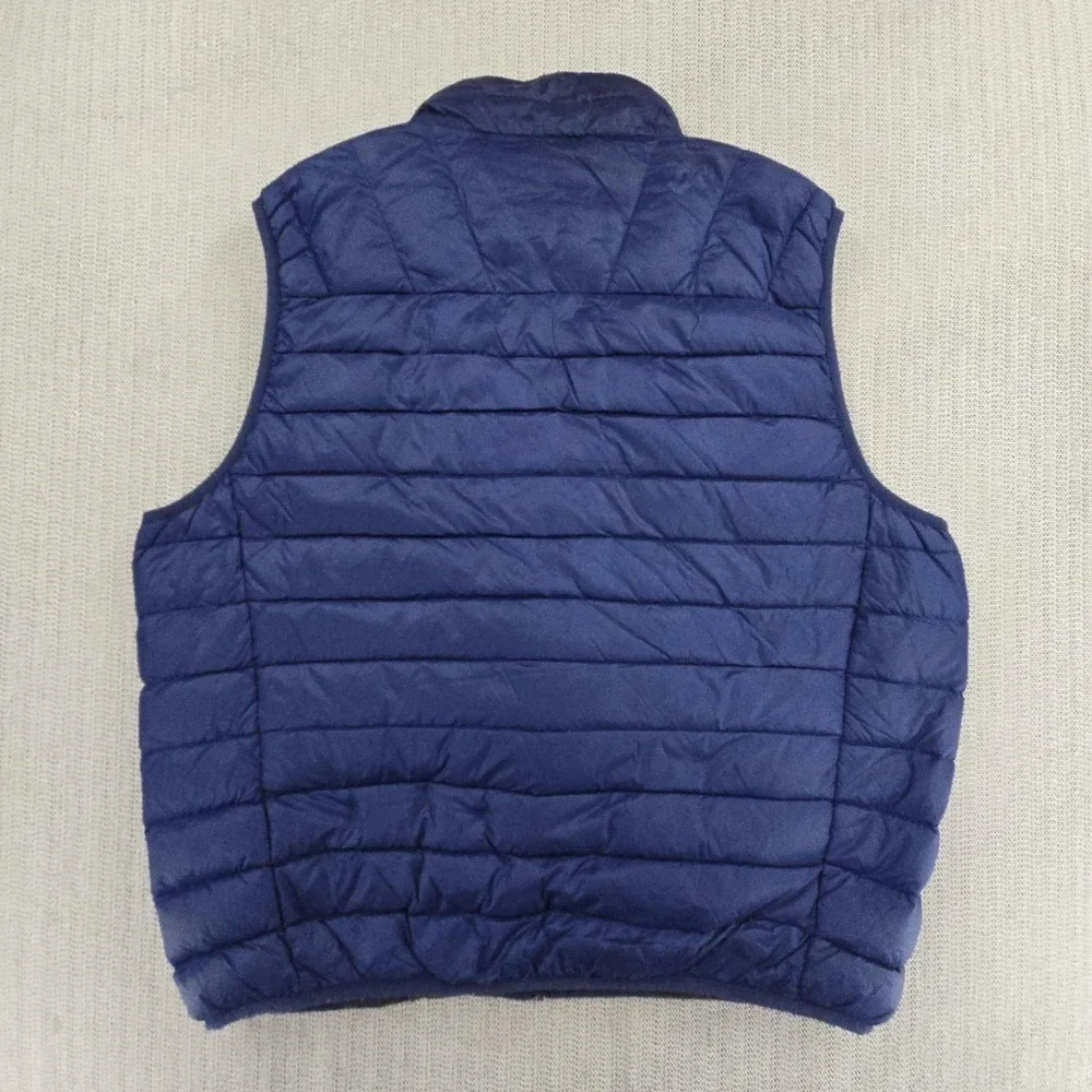 Hawke & Co Vest Mens XL‎ Blue Down Puffer Full Zip Zip Pockets Outdoor HDN723S